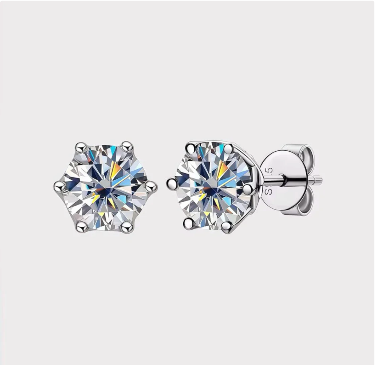 Moissanite Stud Earrings