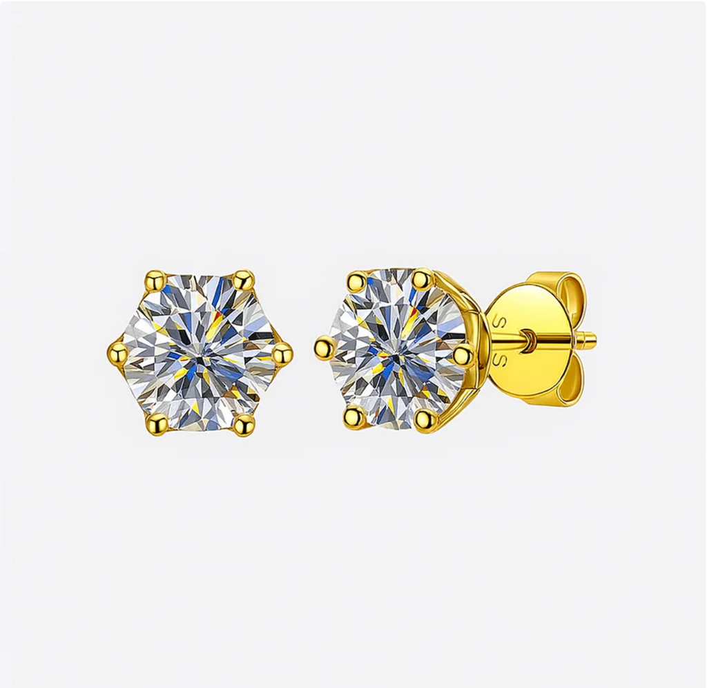 Moissanite Stud Earrings