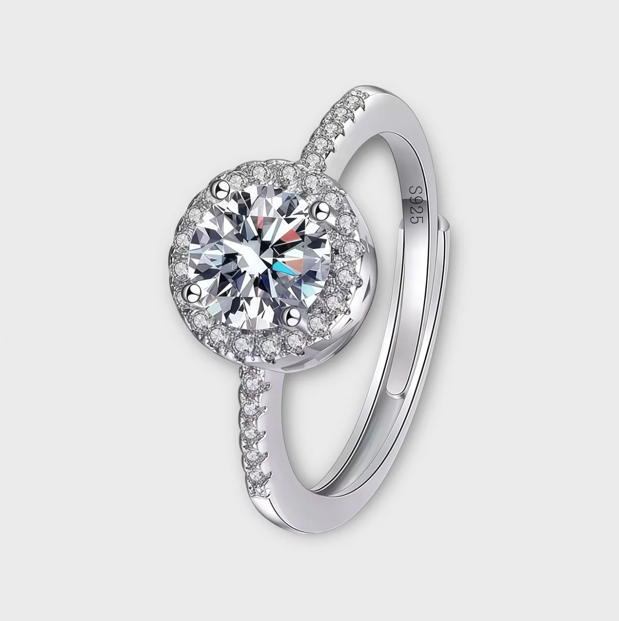 Halo Moissanite RIng