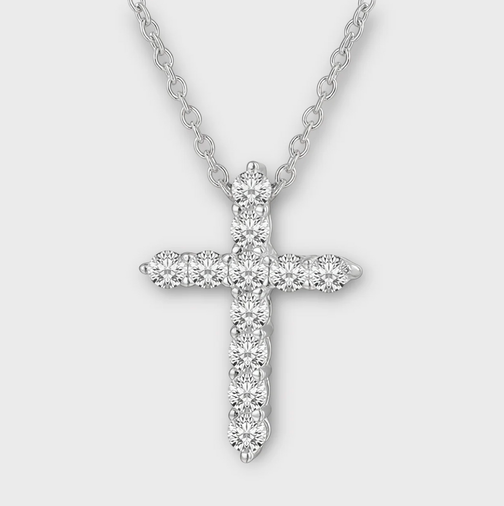 Moissanite Cross Necklace