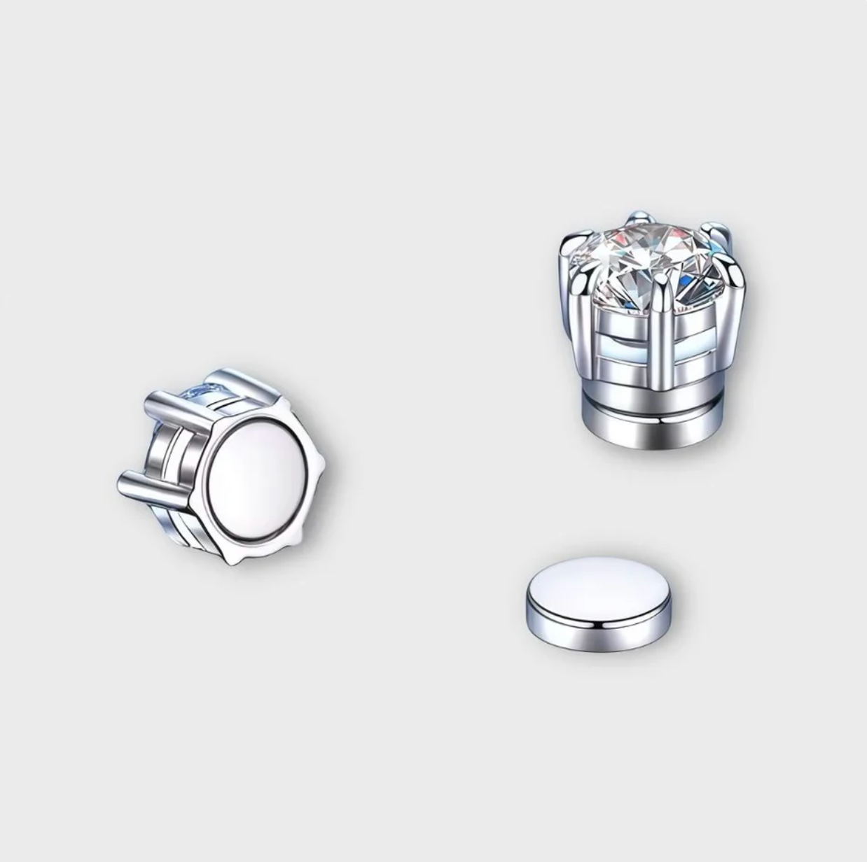 Moissanite Magnetic Stud Earrings