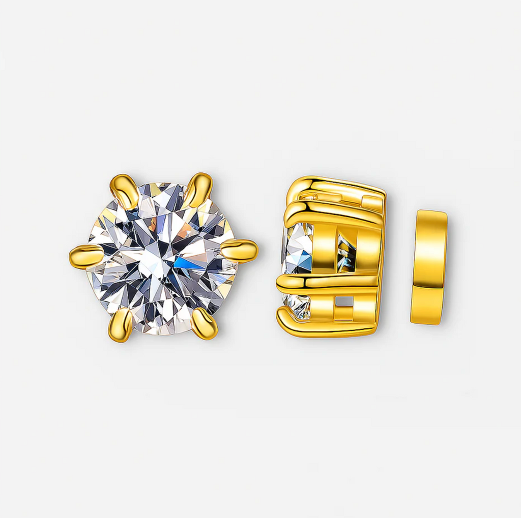 Moissanite Magnetic Stud Earrings